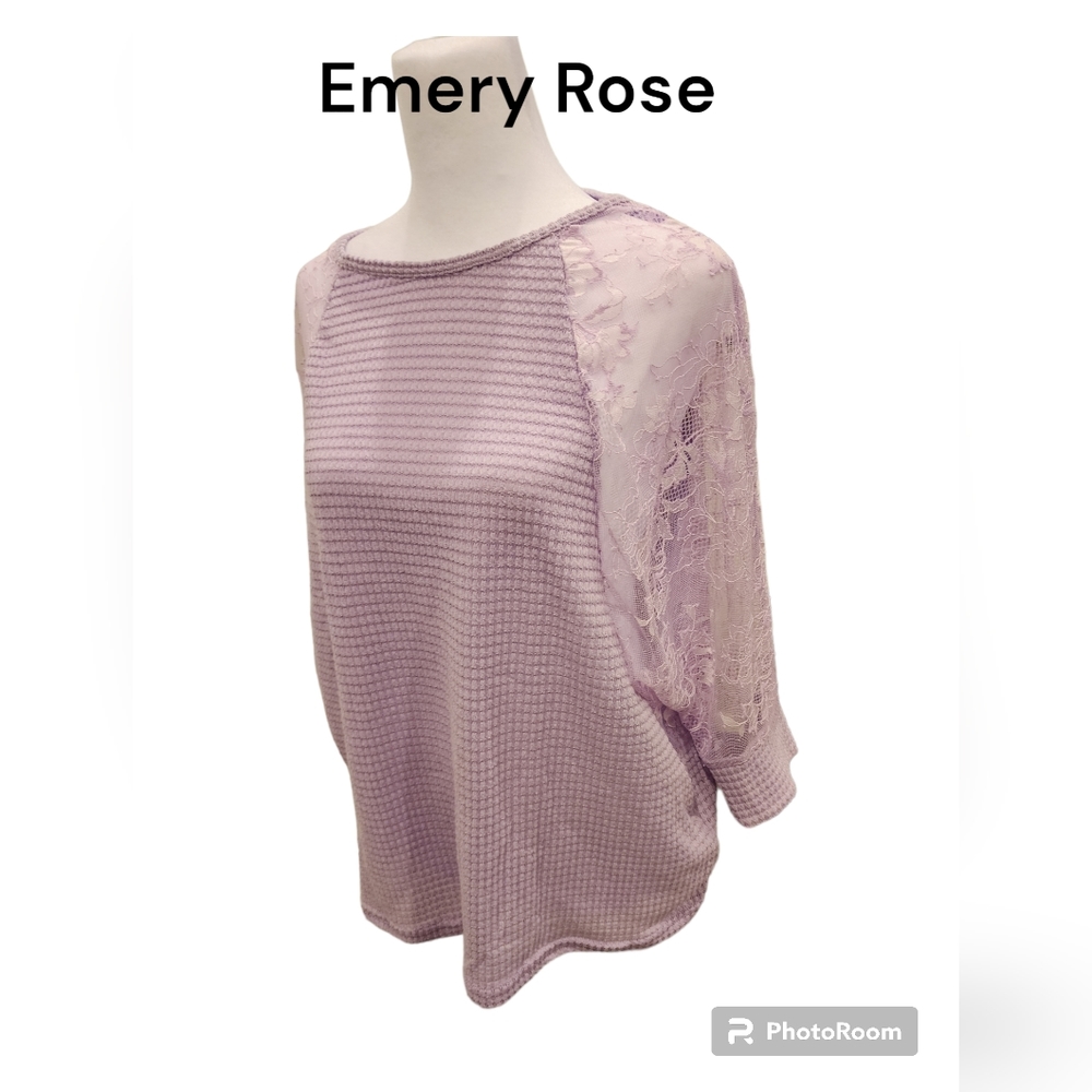 Lilac Lavendar Purple Lace Oversized Top Size L / XL